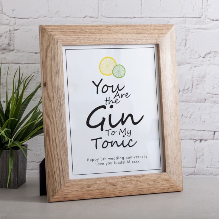 Personalised Gin And Tonic Framed Print product image
