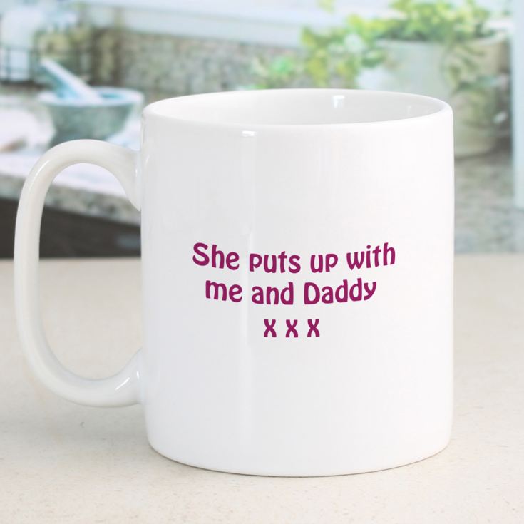 I Love My Mum Because Personalised Mug product image