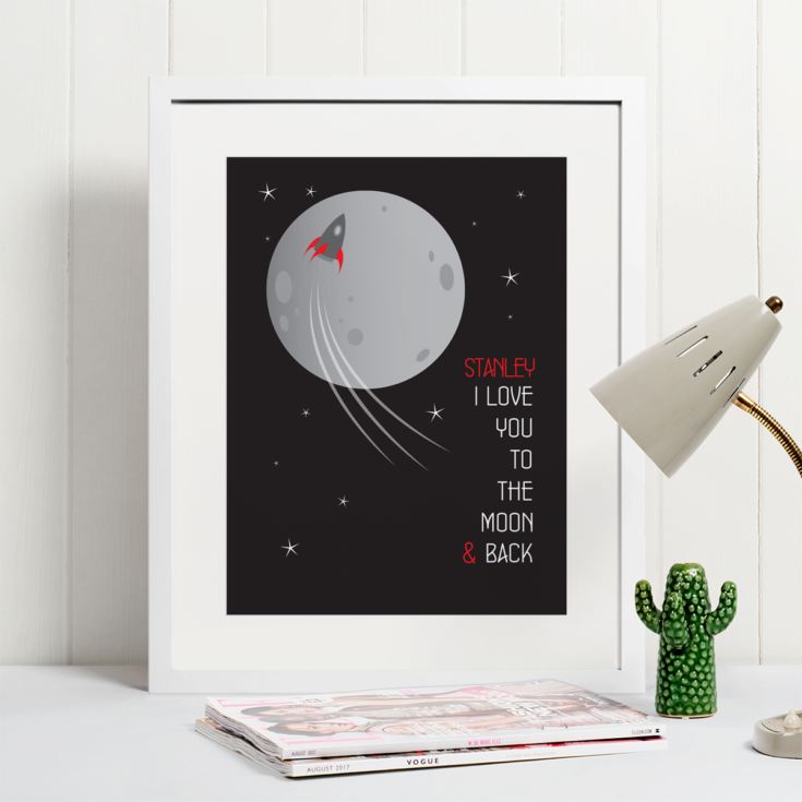 I Love You To The Moon And Back Personalised Framed Print product image