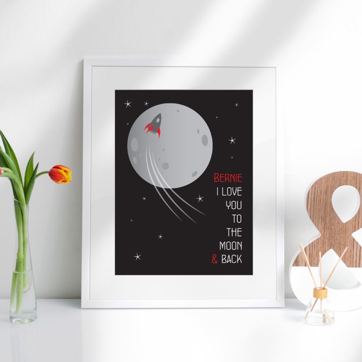 I Love You To The Moon And Back Personalised Framed Print product image