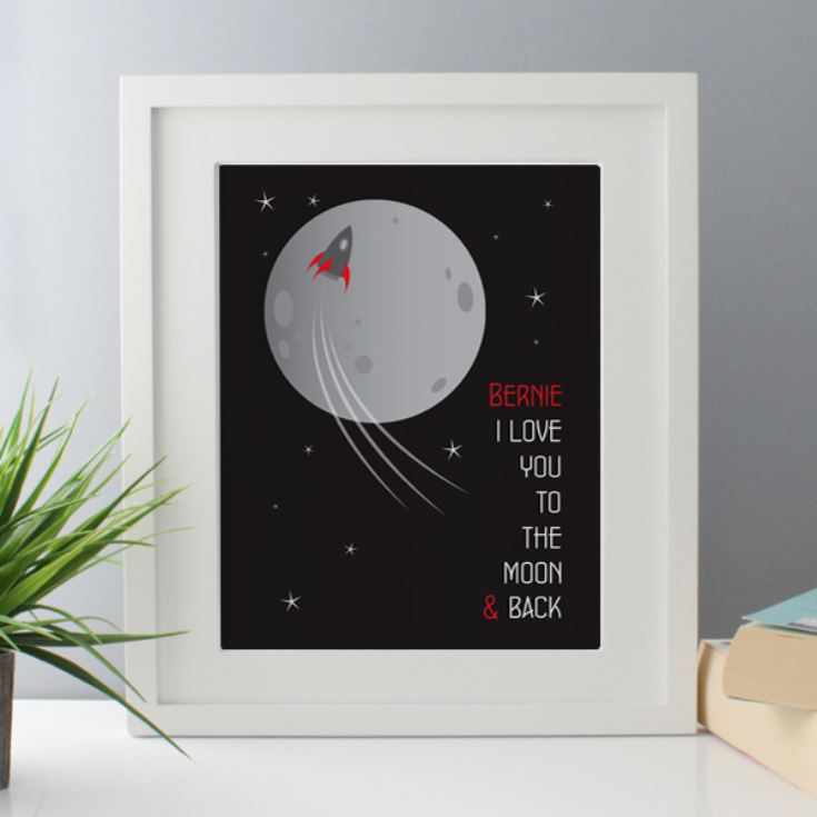 I Love You To The Moon And Back Personalised Framed Print product image