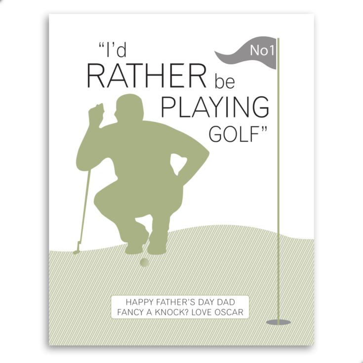 Personalised I'd Rather Be Playing Golf Framed Print product image