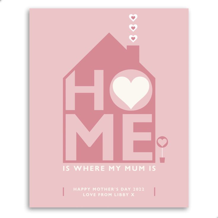 Personalised Home Is Where My Mum Is Framed Print product image