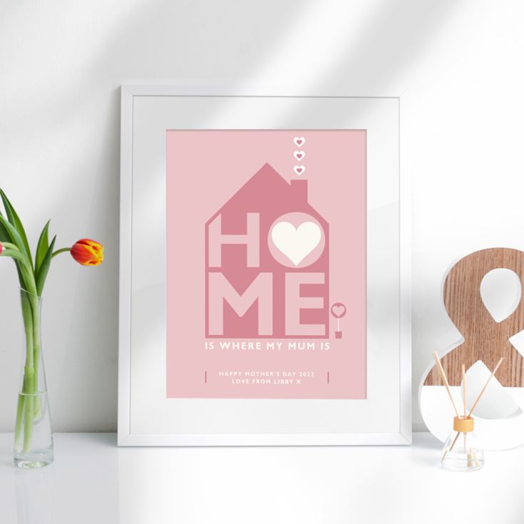 Personalised Home Is Where My Mum Is Framed Print product image