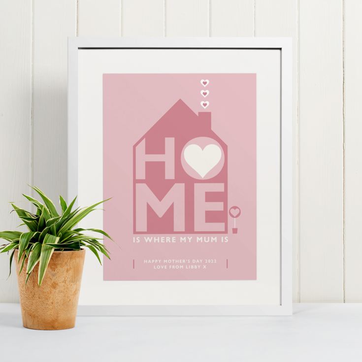 Personalised Home Is Where My Mum Is Framed Print product image