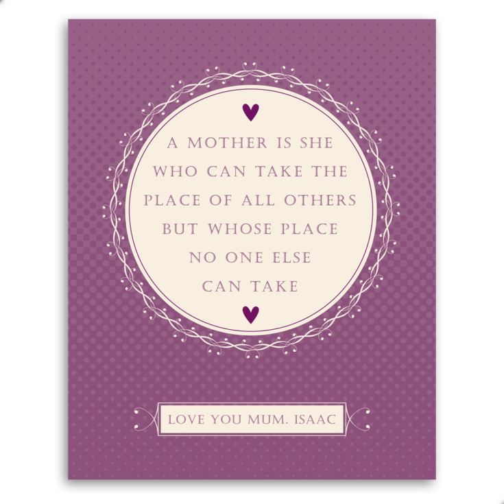 Personalised A Mother Is Framed Print product image