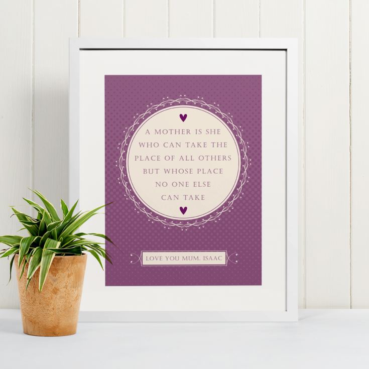 Personalised A Mother Is Framed Print product image