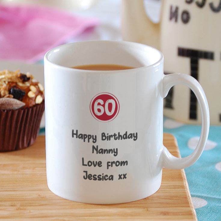 Personalised 60th Birthday Mug Red product image