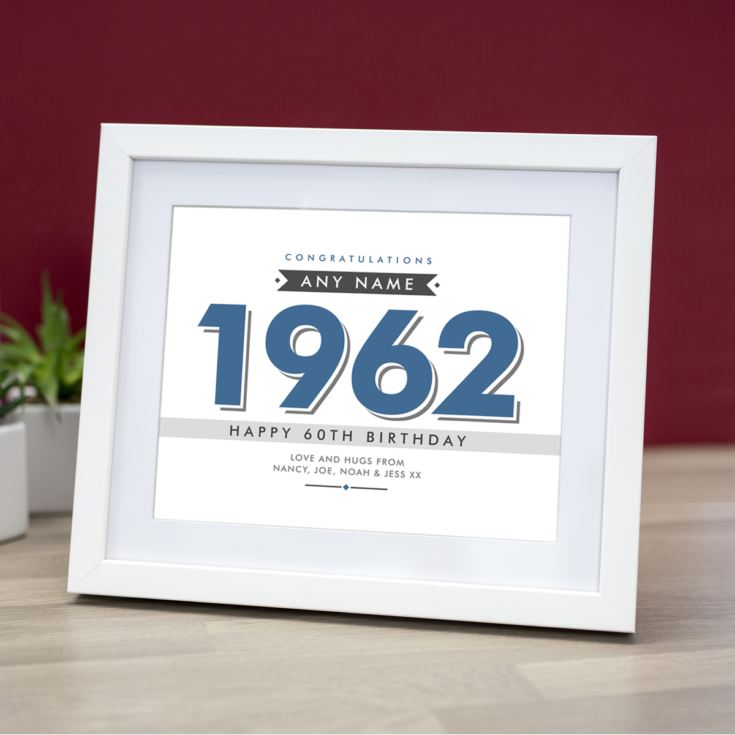 Personalised 60th Birthday Framed Print product image