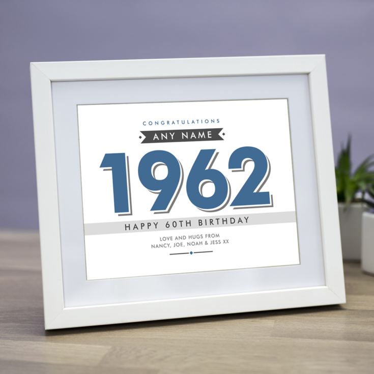 Personalised 60th Birthday Framed Print product image