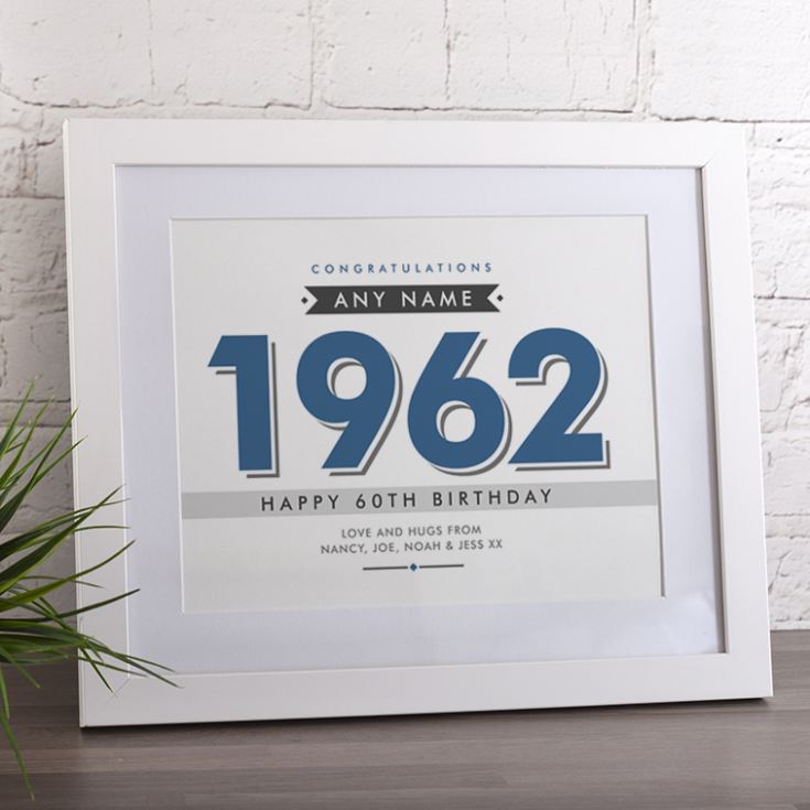 Personalised 60th Birthday Framed Print product image