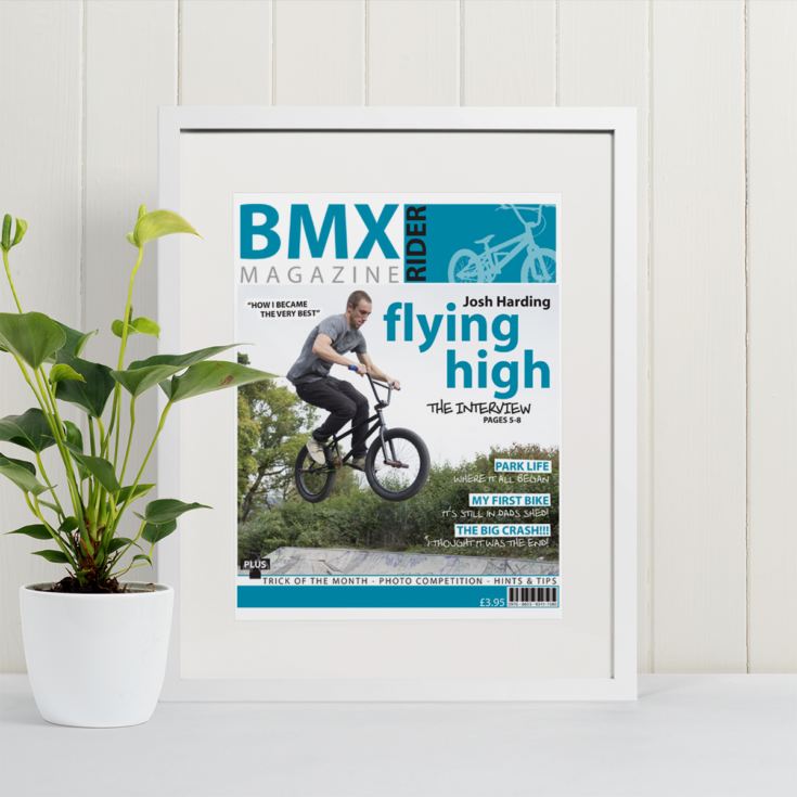 Personalised BMX Magazine Cover Framed Print product image