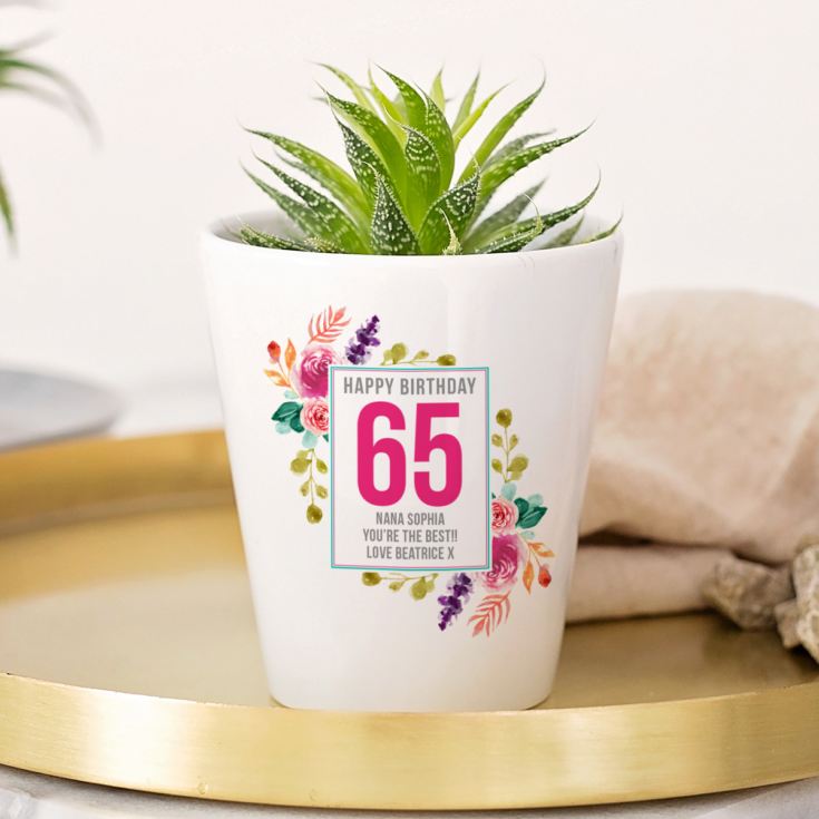 Personalised 65th Birthday Plant Pot product image