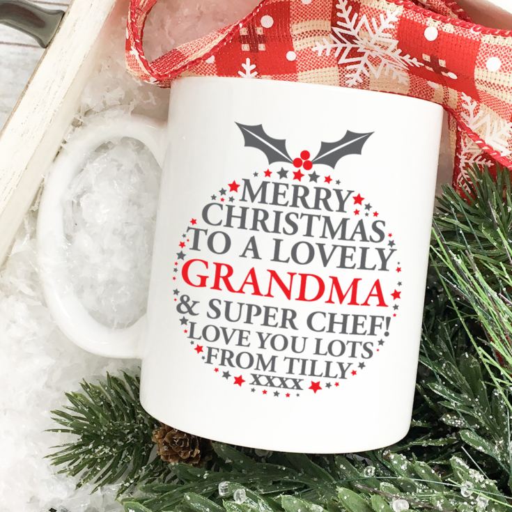 Personalised Christmas Pudding Message Mug product image