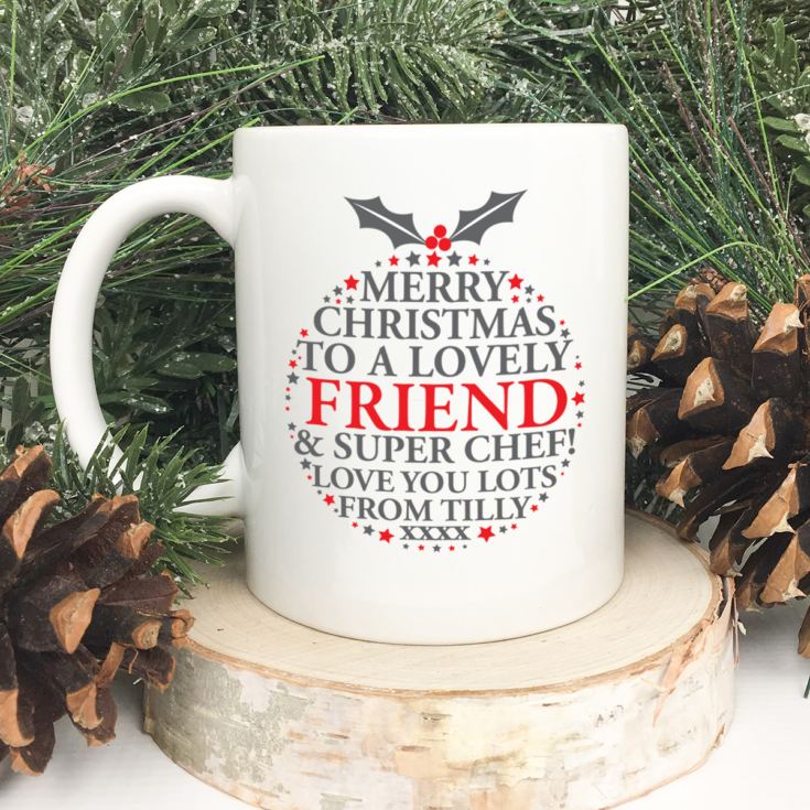 Personalised Christmas Pudding Message Mug product image