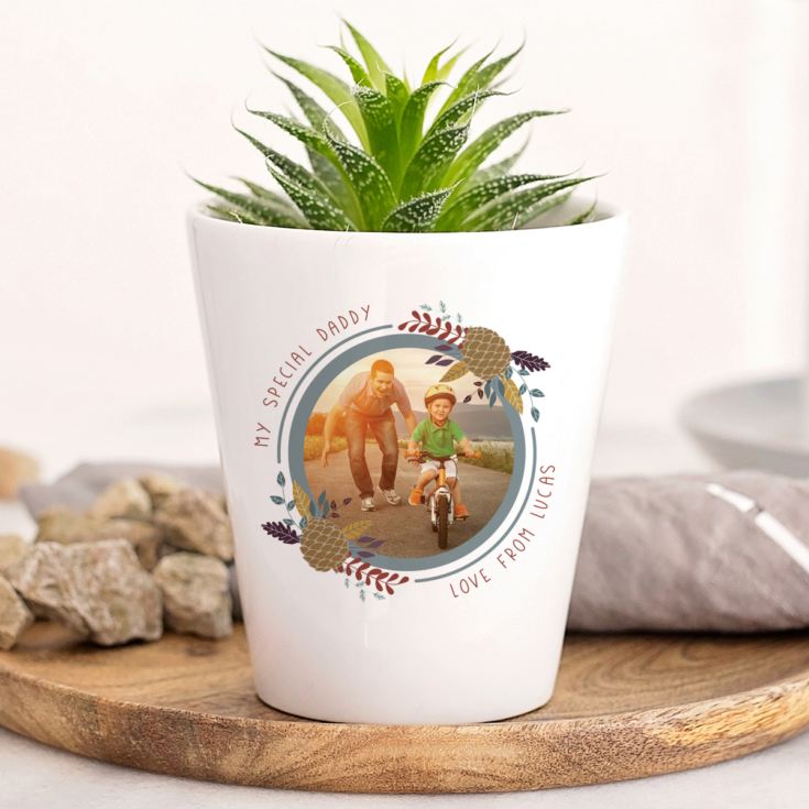 Personalised Photo Plant Pot For Dad product image