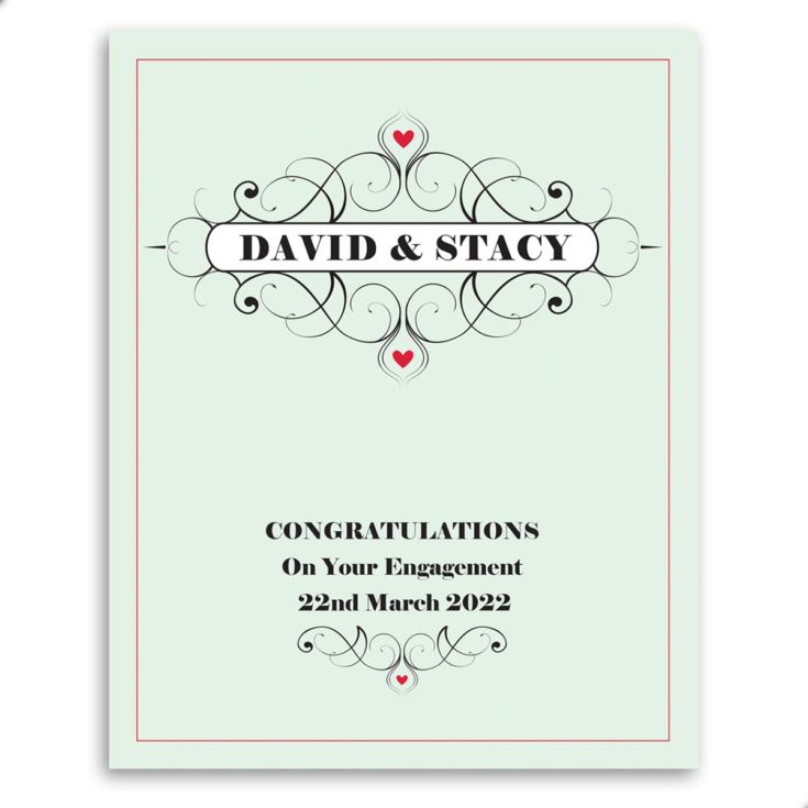 Personalised Engagement Framed Print product image