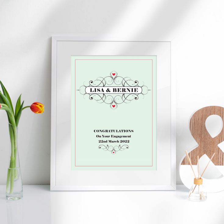 Personalised Engagement Framed Print product image