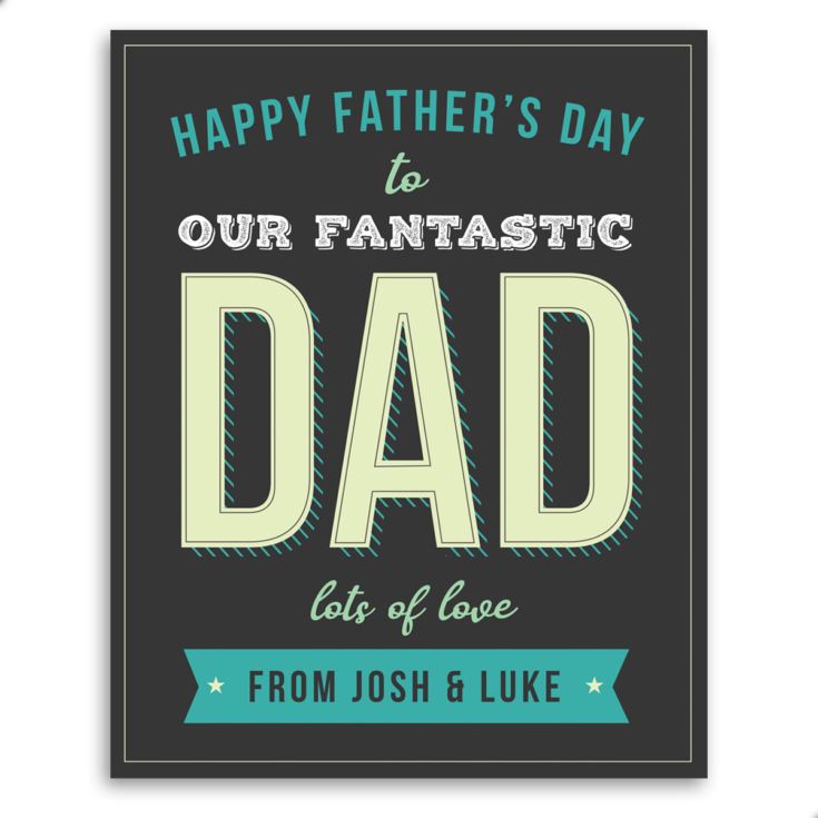 Personalised Fantastic Dad Fathers Day Frame Print product image