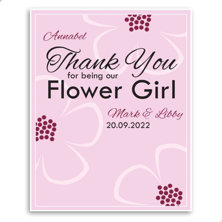 Personalised Flower Girl Framed Print product image