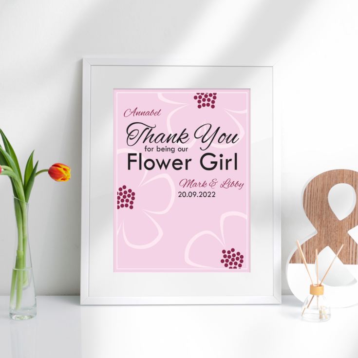 Personalised Flower Girl Framed Print product image