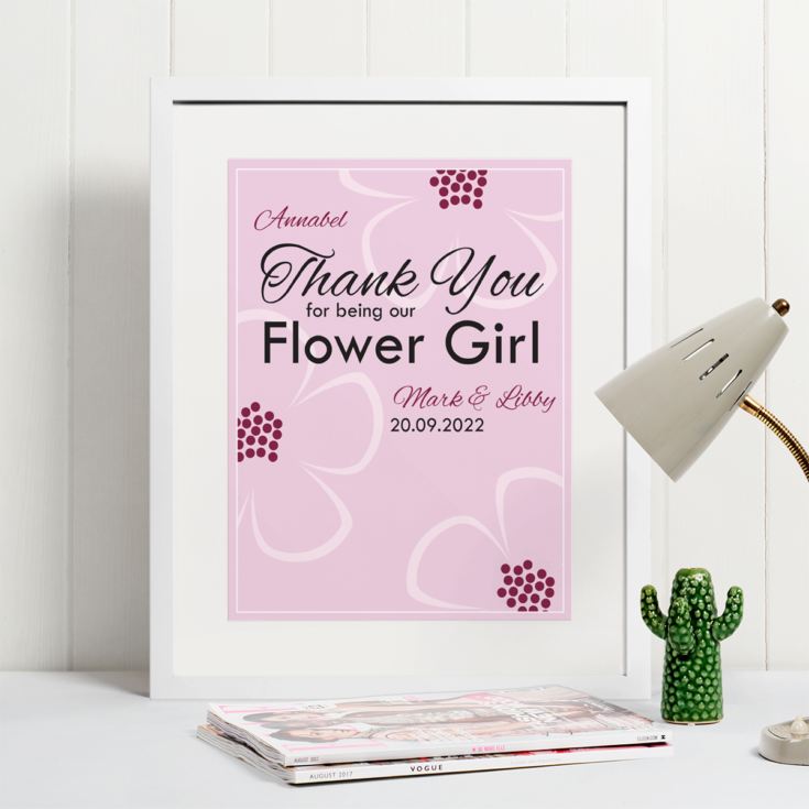 Personalised Flower Girl Framed Print product image