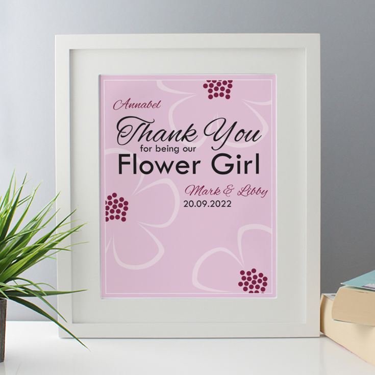 Personalised Flower Girl Framed Print product image