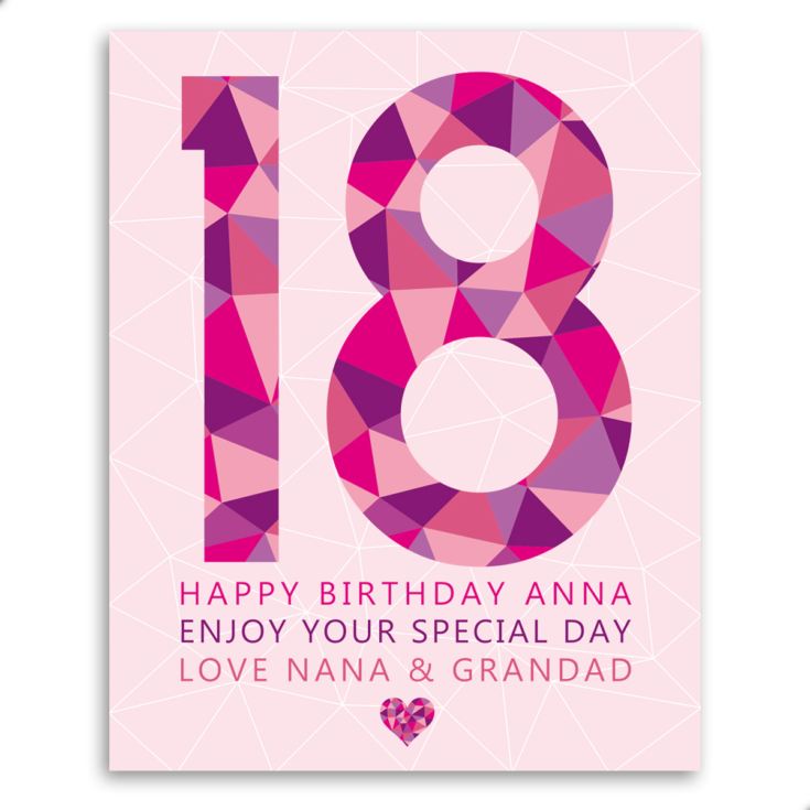 Personalised Girls 18th Birthday Framed Print product image