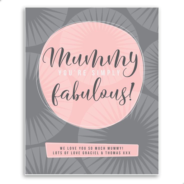 Personalised Mummy You're Simply Fabulous Framed Print product image