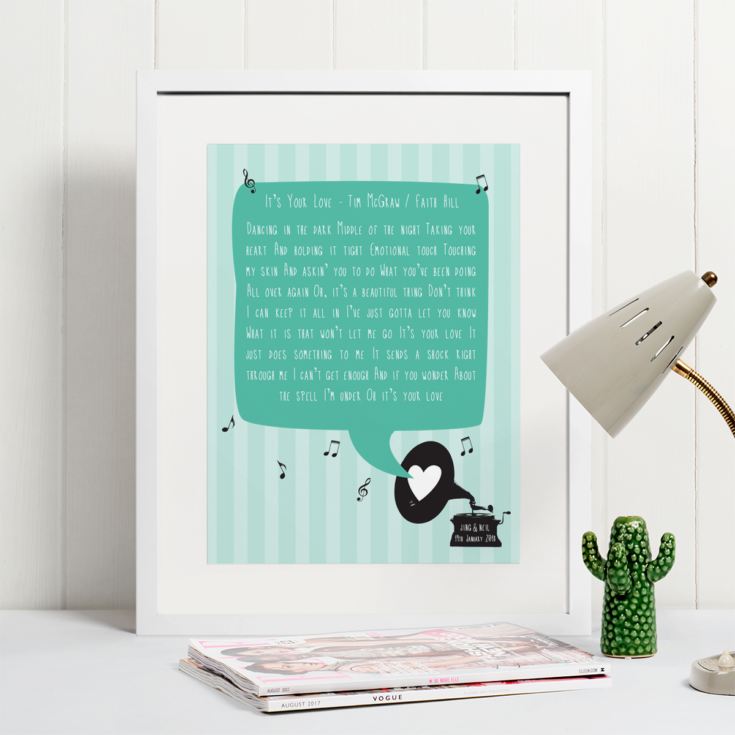 Personalised Our Song Framed Print product image