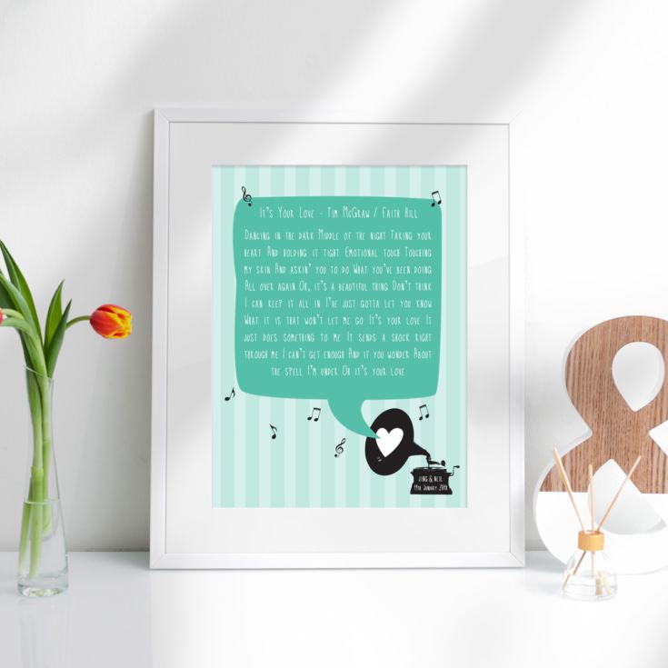 Personalised Our Song Framed Print product image