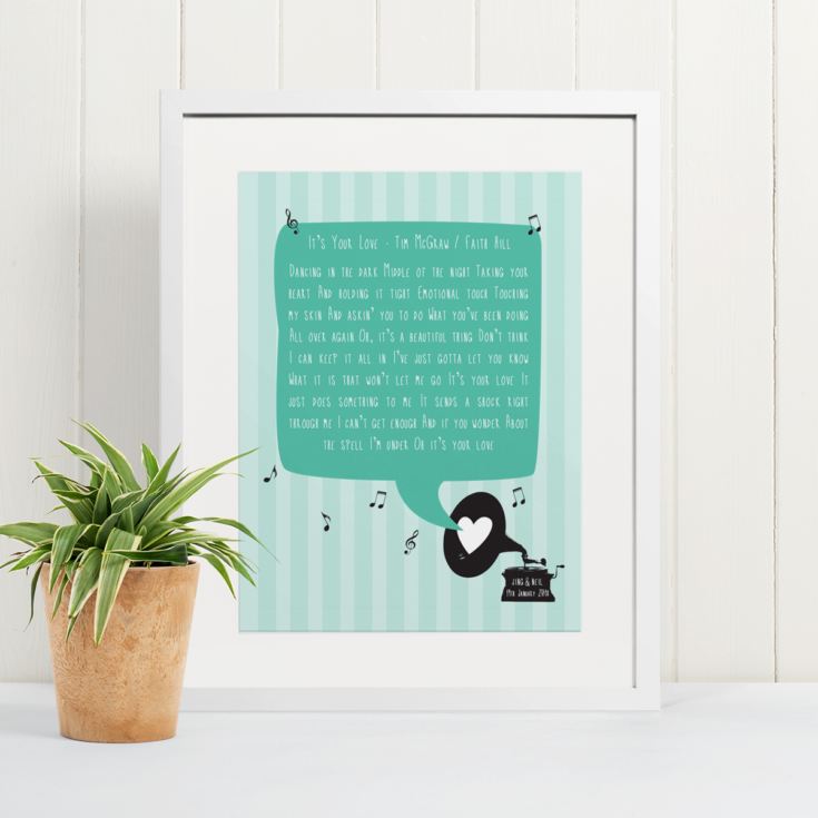 Personalised Our Song Framed Print product image