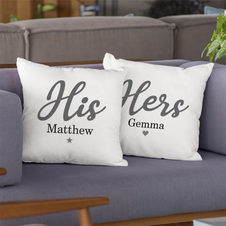 Personalised Pair Of His & Hers Cushions product image