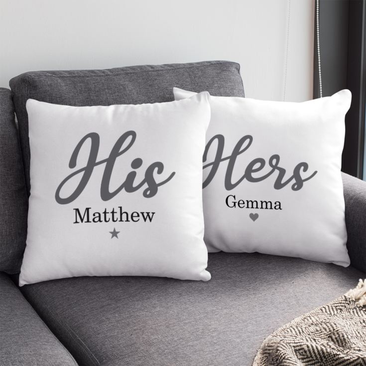 Personalised Pair Of His & Hers Cushions product image
