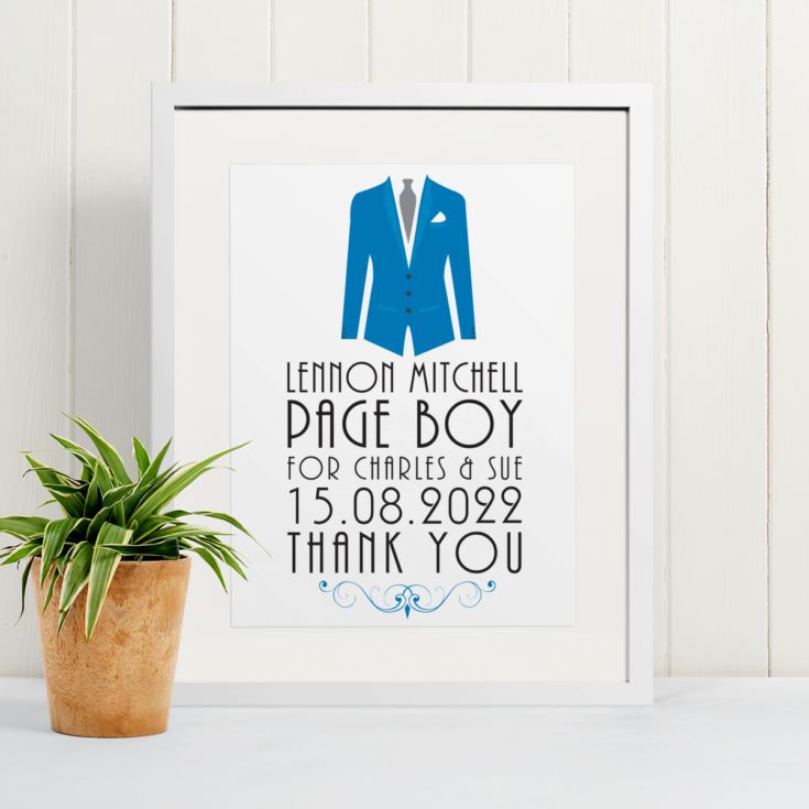 Personalised Page Boy Framed Print product image