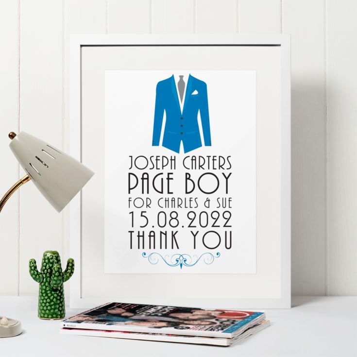 Personalised Page Boy Framed Print product image