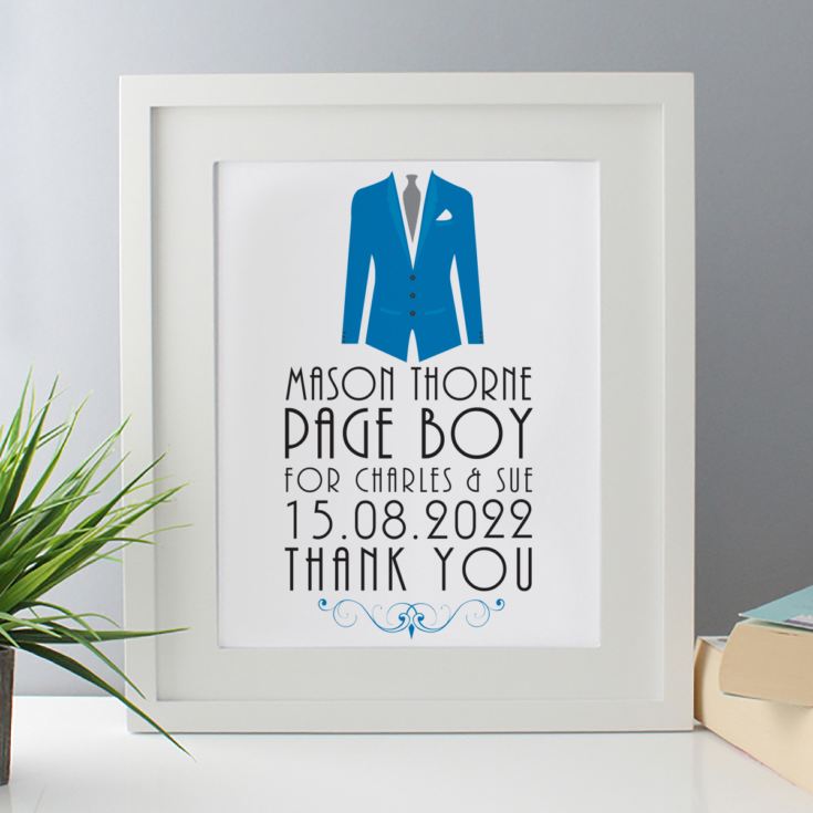 Personalised Page Boy Framed Print product image