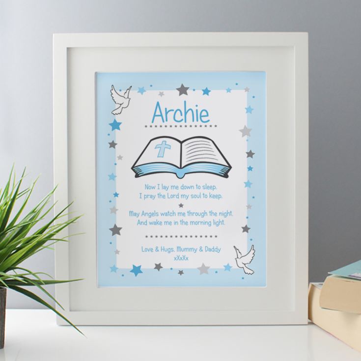 Personalised Prayer Boys Framed Print product image