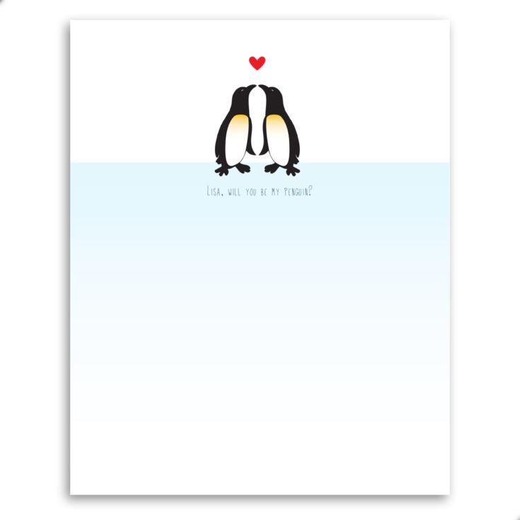 Personalised Penguin Framed Print product image