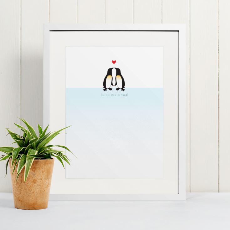 Personalised Penguin Framed Print product image