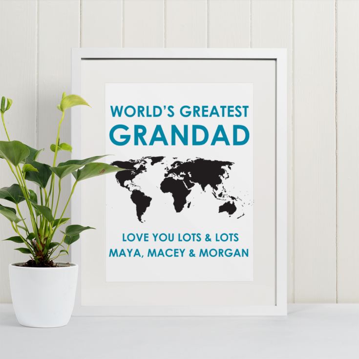 Personalised Worlds Greatest Grandad Framed Print product image