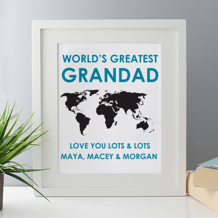 Personalised Worlds Greatest Grandad Framed Print product image