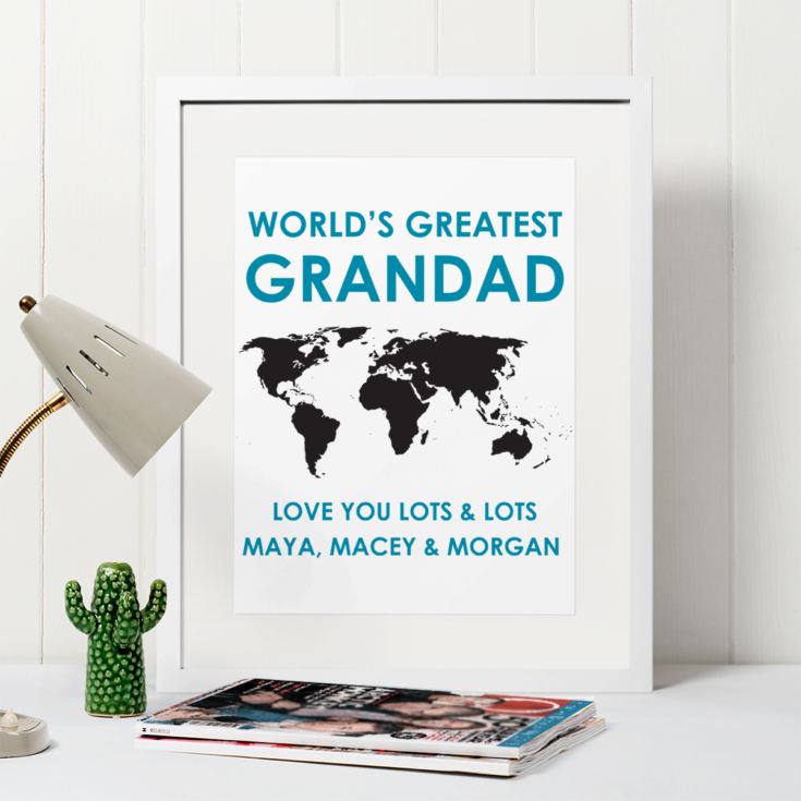 Personalised Worlds Greatest Grandad Framed Print product image
