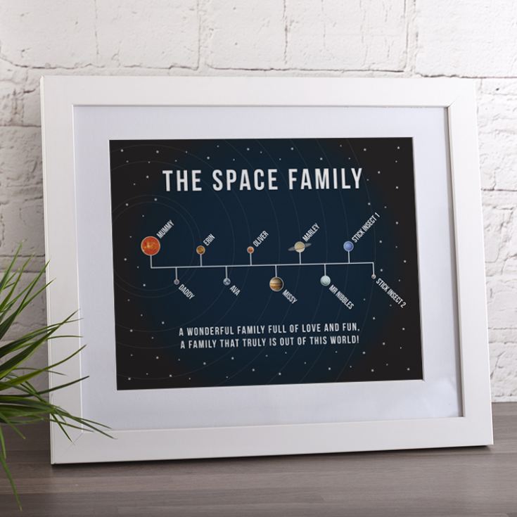 Personalised Solar System Family Framed Print product image