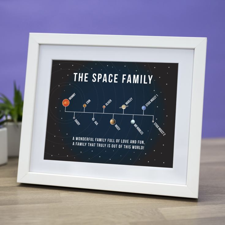 Personalised Solar System Family Framed Print product image