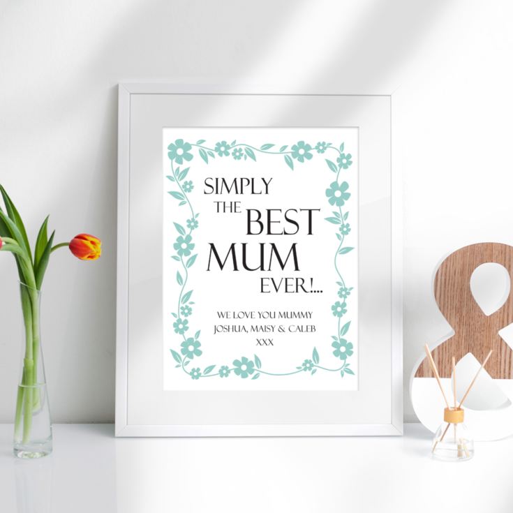 Personalised Simply The Best Mum Framed Print product image