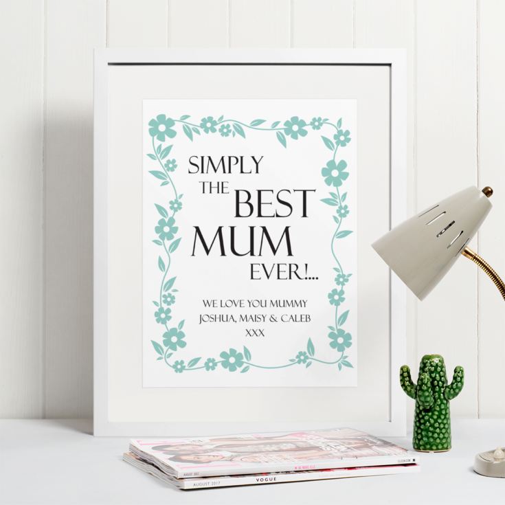 Personalised Simply The Best Mum Framed Print product image