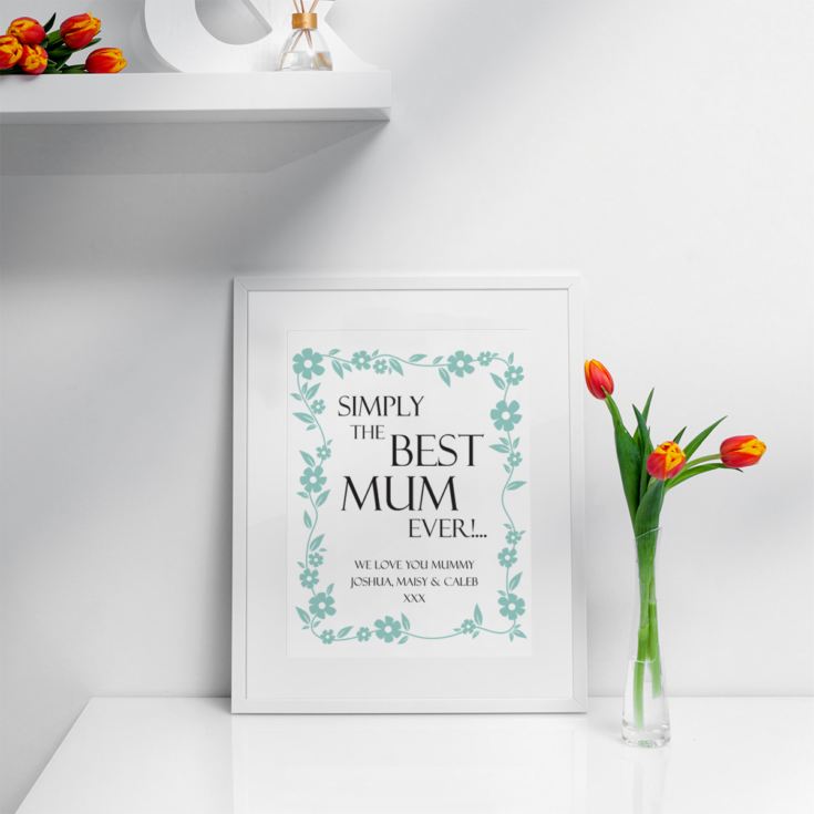 Personalised Simply The Best Mum Framed Print product image