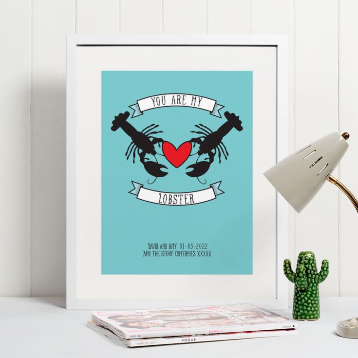 Personalised You Are My Lobster Framed Print product image