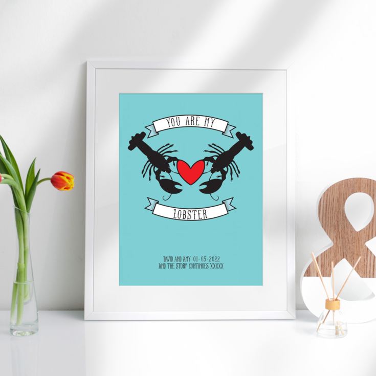 Personalised You Are My Lobster Framed Print product image